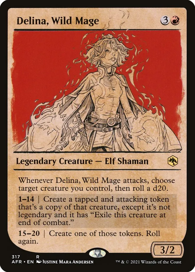 Delina, Wild Mage Front Face
