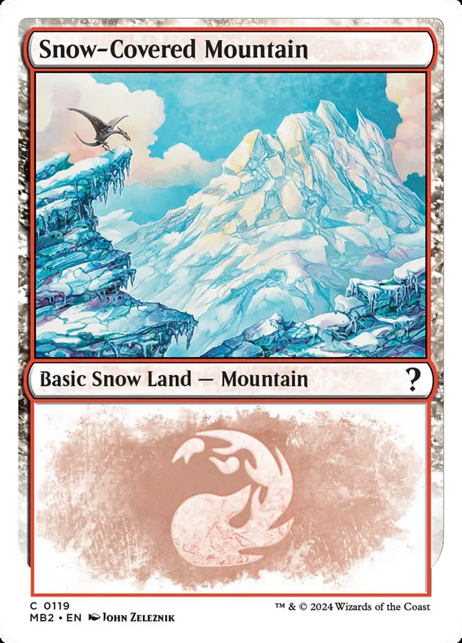 Snow-Covered Mountain Front Face