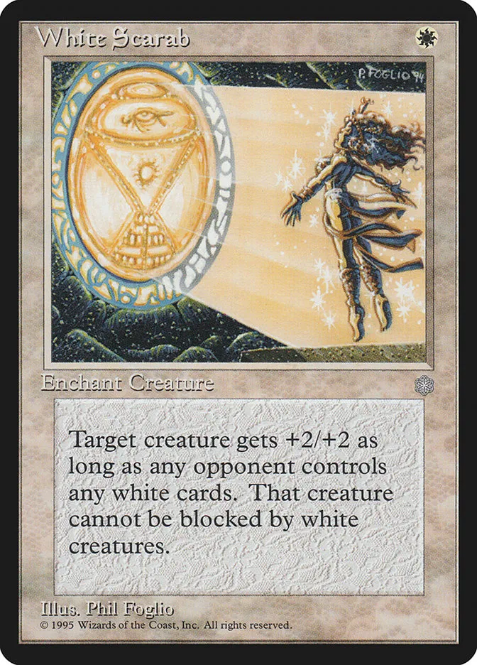 White Scarab Front Face