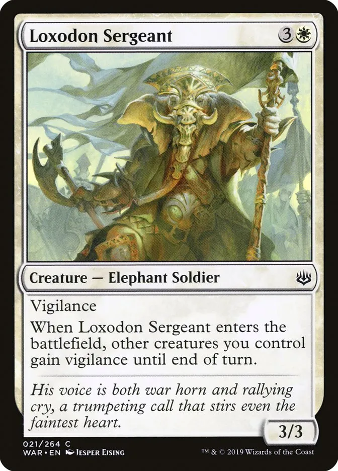 Loxodon Sergeant Front Face