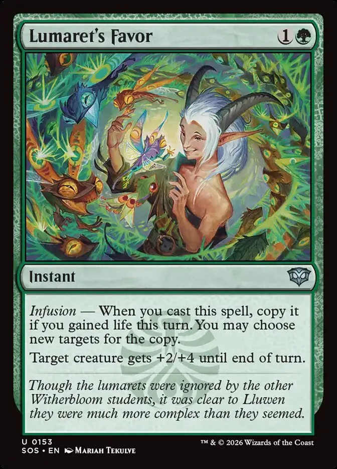 Lumaret's Favor Front Face
