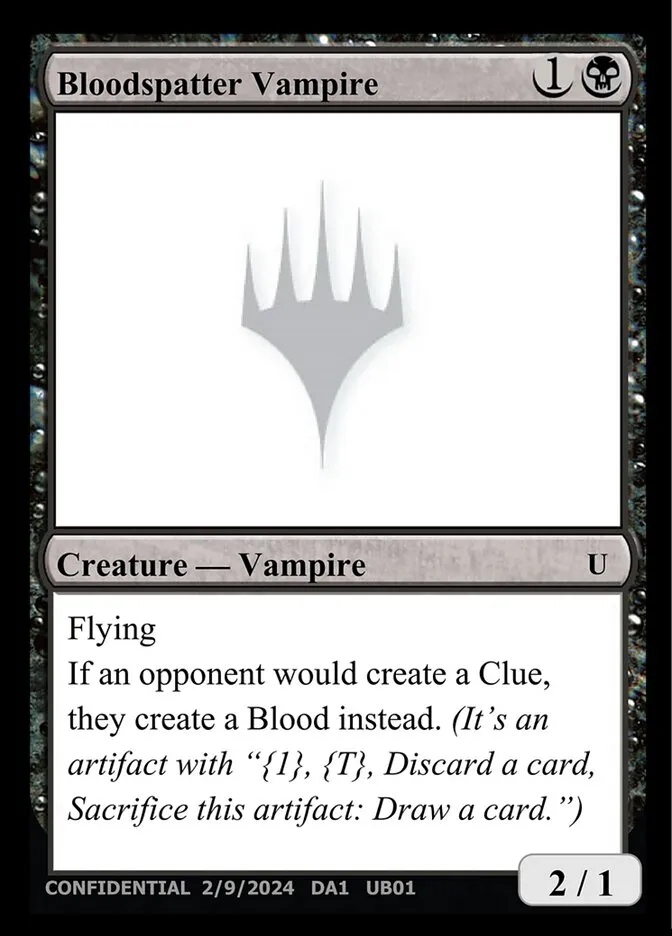 Bloodspatter Vampire Front Face