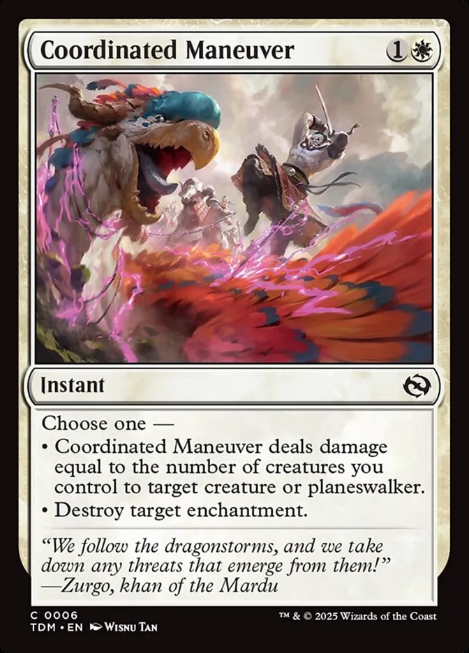 Coordinated Maneuver Front Face