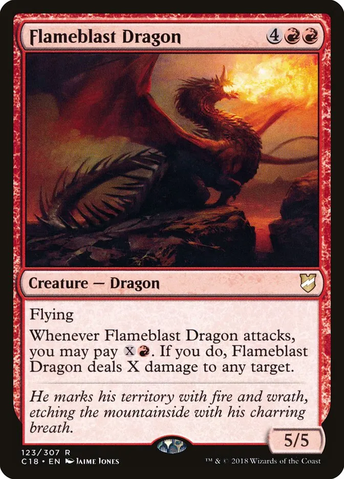 Flameblast Dragon Front Face