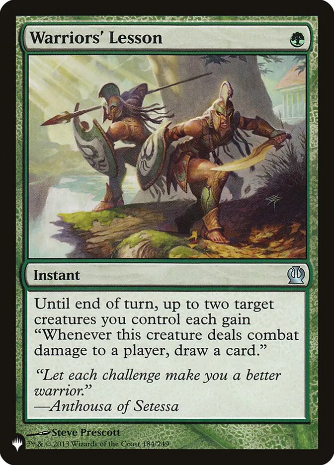 Warriors' Lesson Front Face