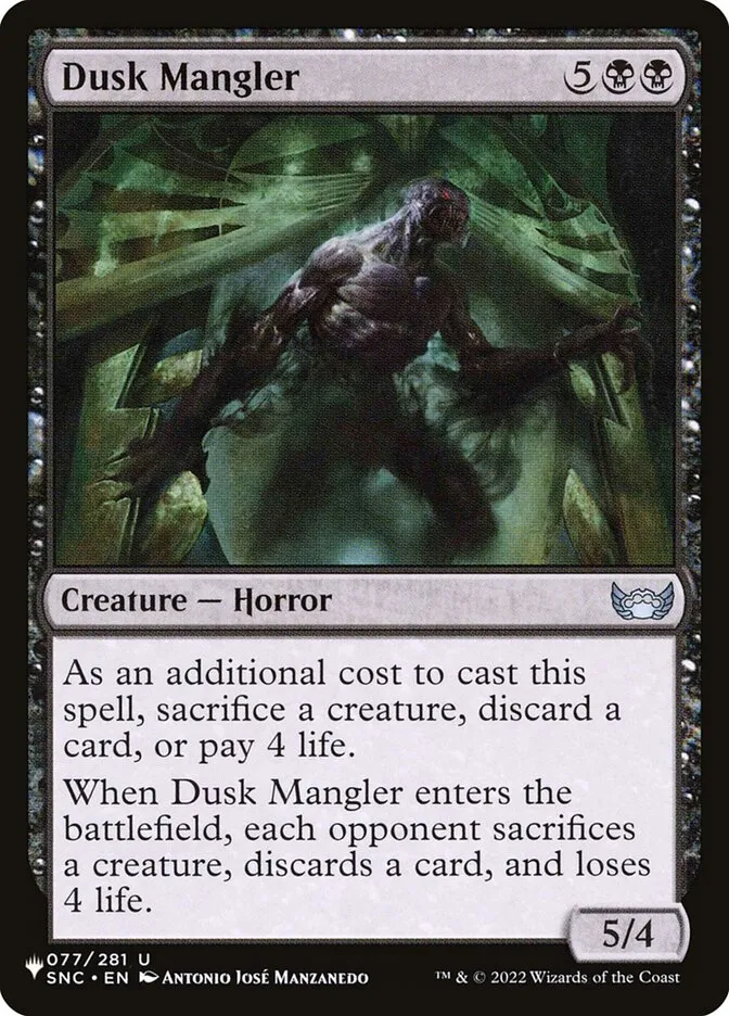 Dusk Mangler Front Face