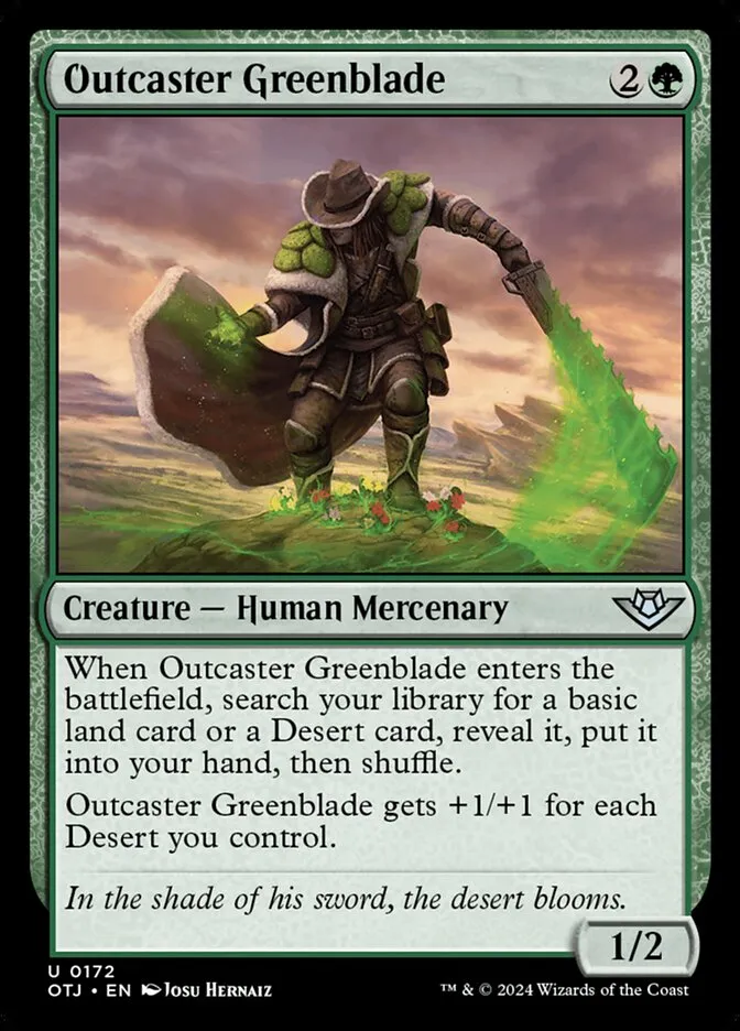 Outcaster Greenblade Front Face