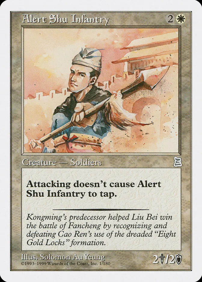 Alert Shu Infantry Front Face