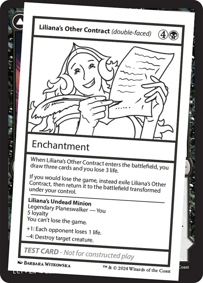 Liliana's Other Contract // Liliana's Undead Minion Front Face