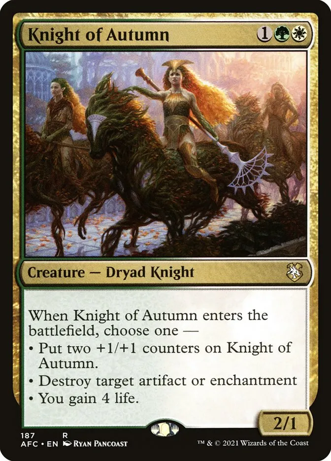 Knight of Autumn Front Face