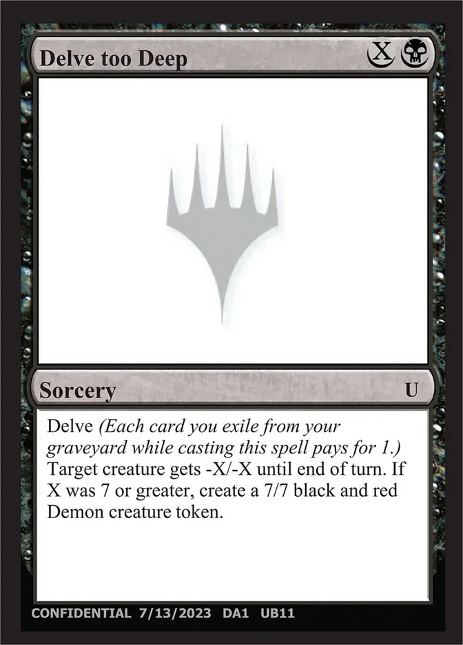 Delve too Deep Front Face