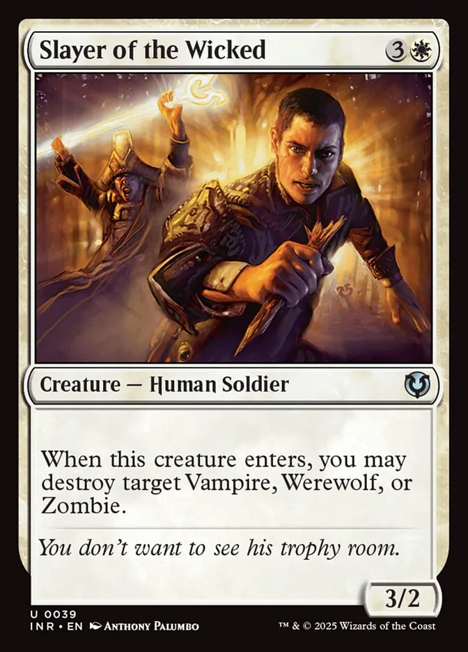 Slayer of the Wicked Front Face