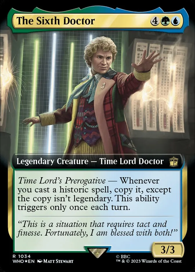 The Sixth Doctor Front Face