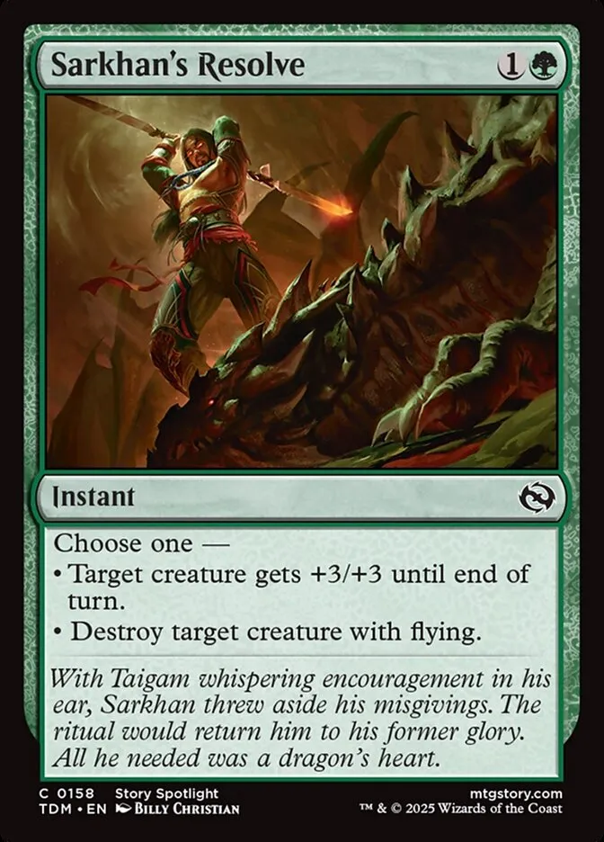 Sarkhan's Resolve Front Face
