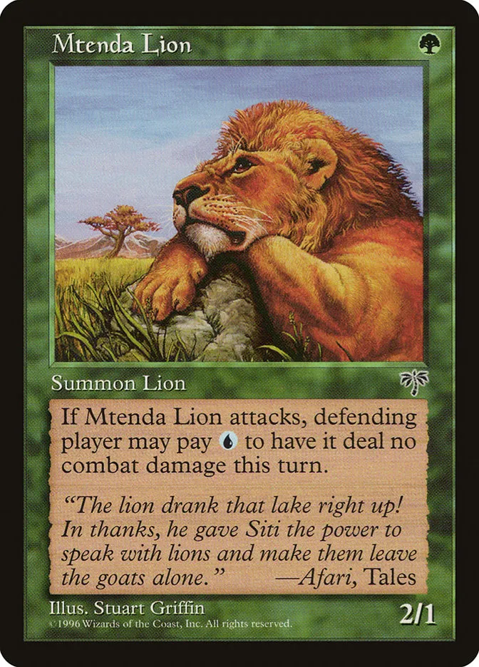 Mtenda Lion Front Face