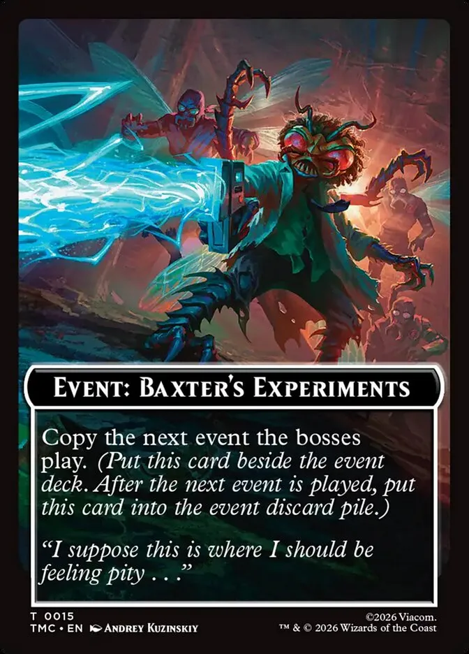 Event: Baxter's Experiments Front Face