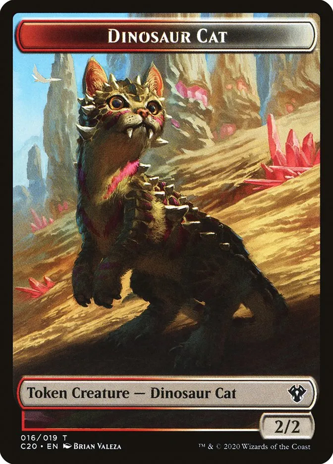 Dinosaur Cat Front Face