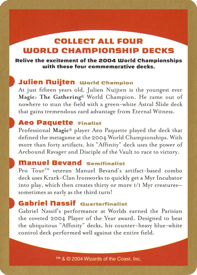 2004 World Championships Ad Front Face