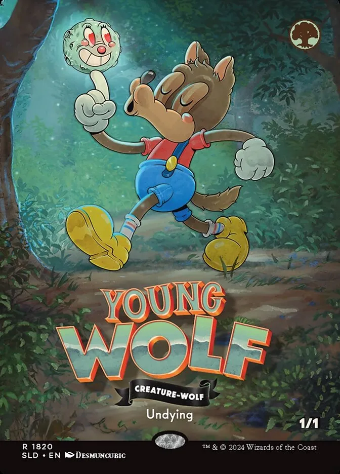 Young Wolf Front Face