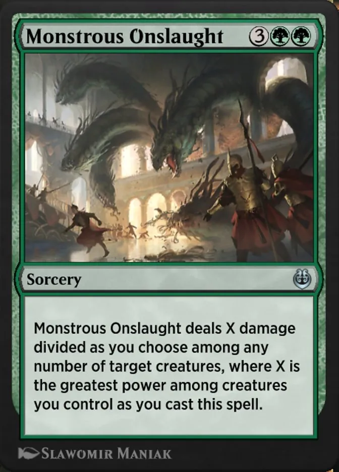 Monstrous Onslaught Front Face