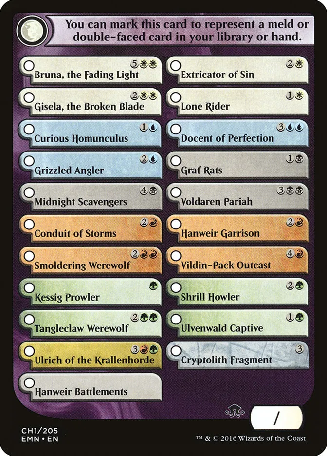 Eldritch Moon Checklist Front Face