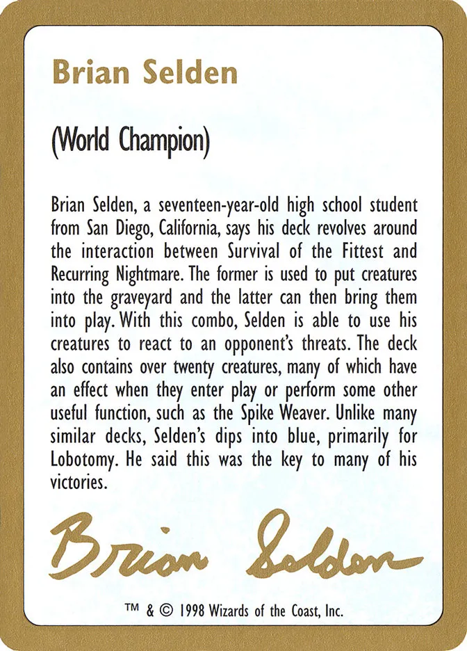 Brian Selden Bio Front Face