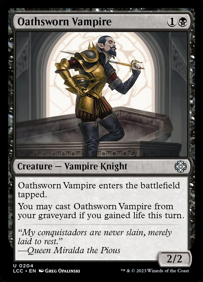 Oathsworn Vampire Front Face