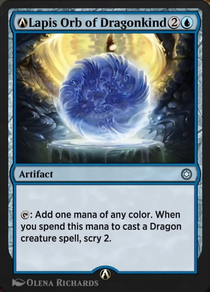 A-Lapis Orb of Dragonkind Front Face