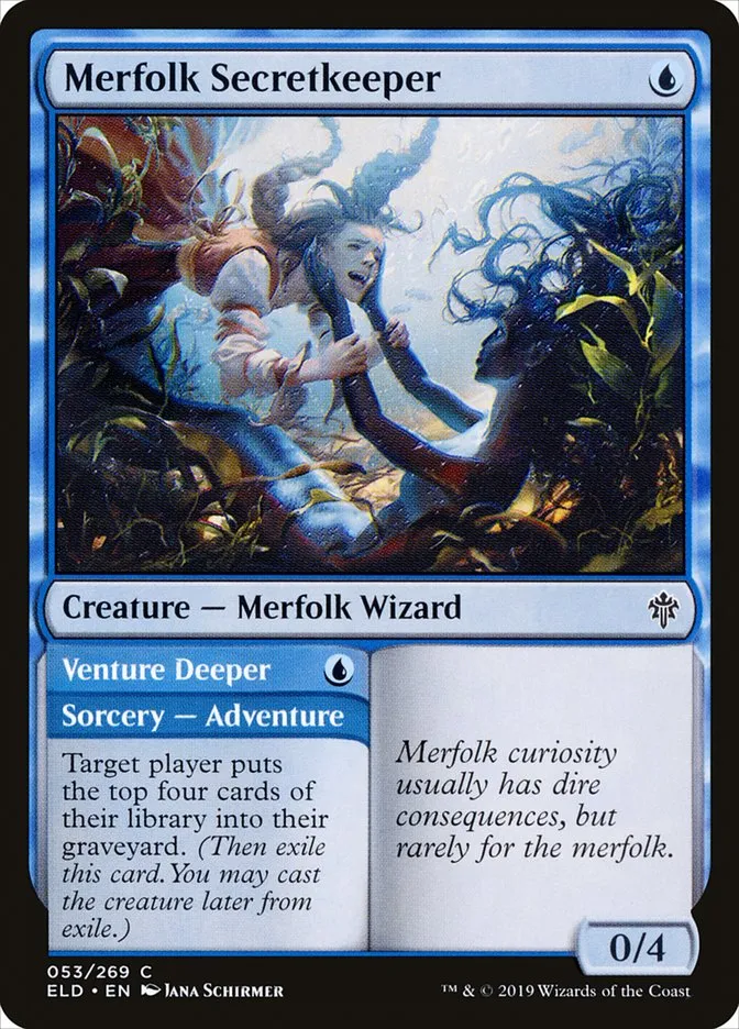 Merfolk Secretkeeper // Venture Deeper Front Face