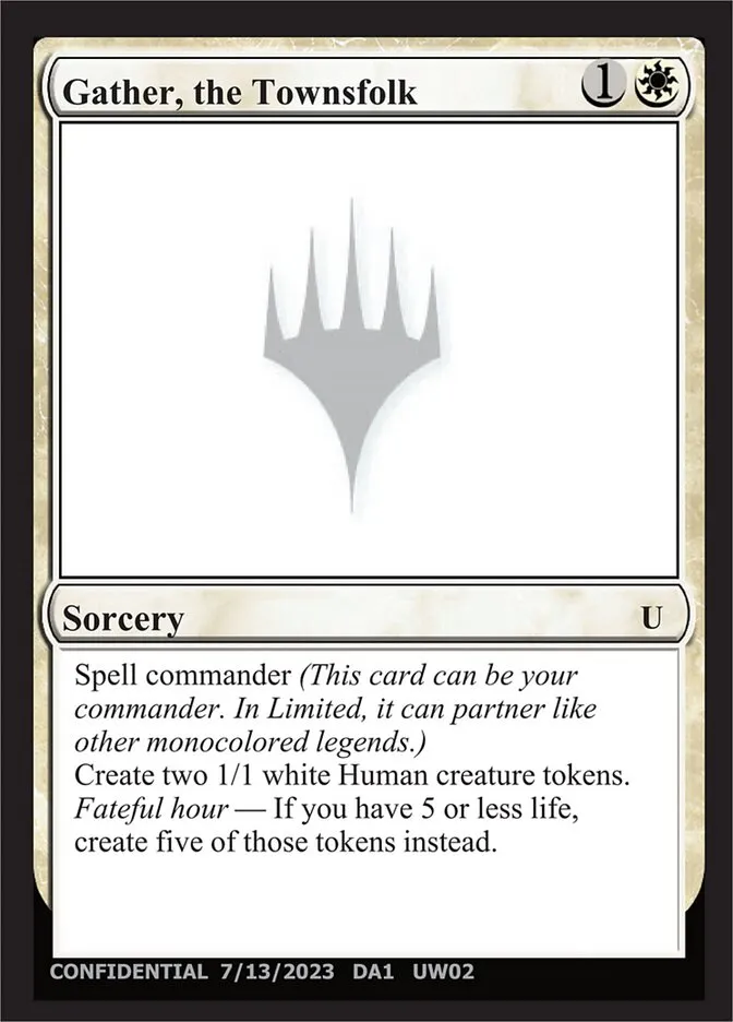 Gather, the Townsfolk Front Face