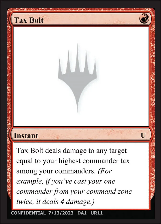 Tax Bolt Front Face