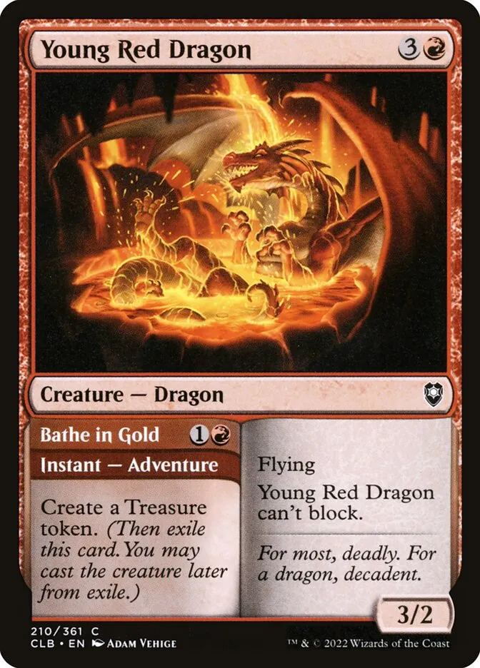 Young Red Dragon // Bathe in Gold