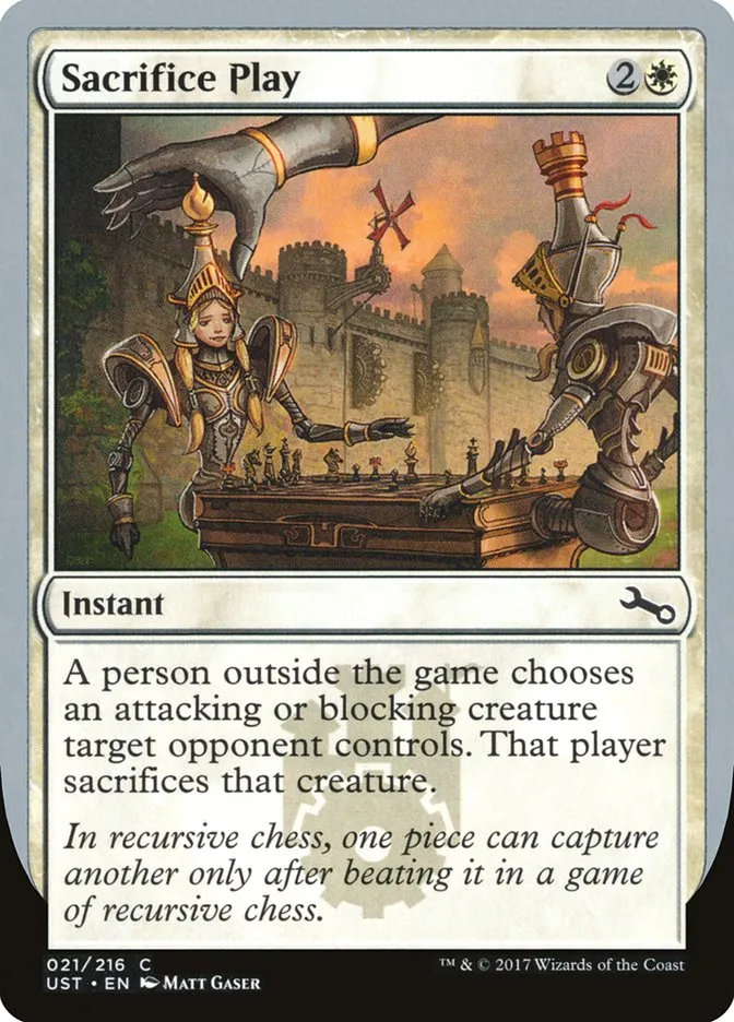 Sacrifice Play Front Face