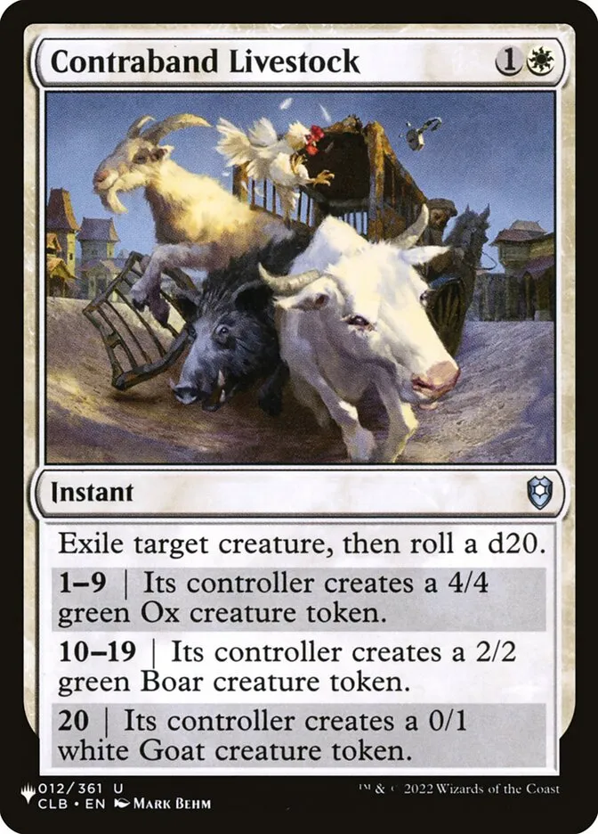 Contraband Livestock Front Face