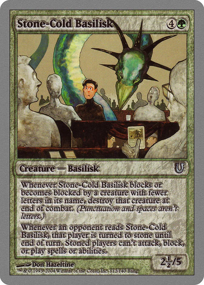 Stone-Cold Basilisk Front Face