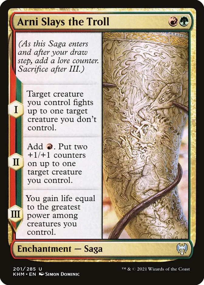 Arni Slays the Troll Front Face