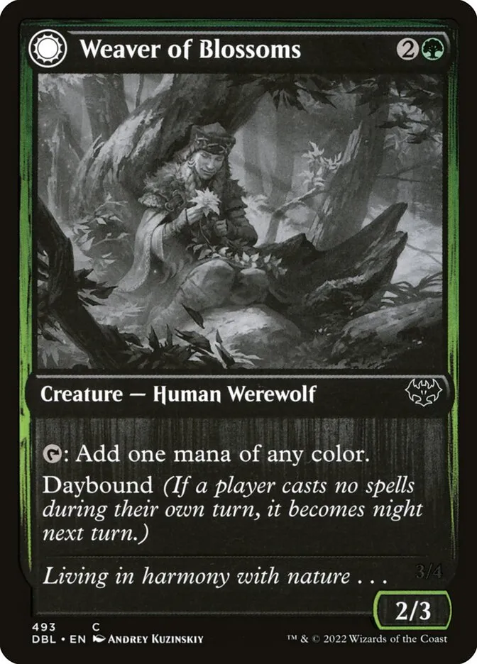 Weaver of Blossoms // Blossom-Clad Werewolf Front Face