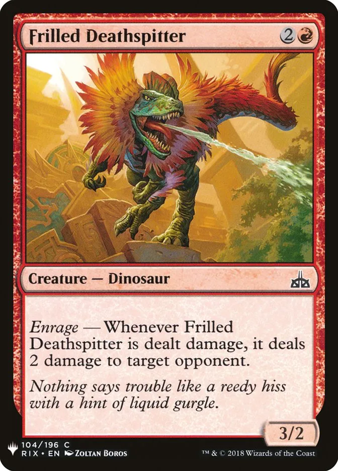 Frilled Deathspitter Front Face