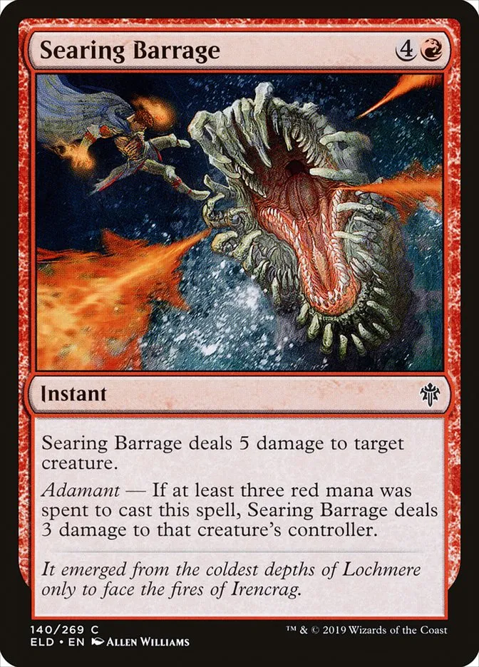 Searing Barrage Front Face