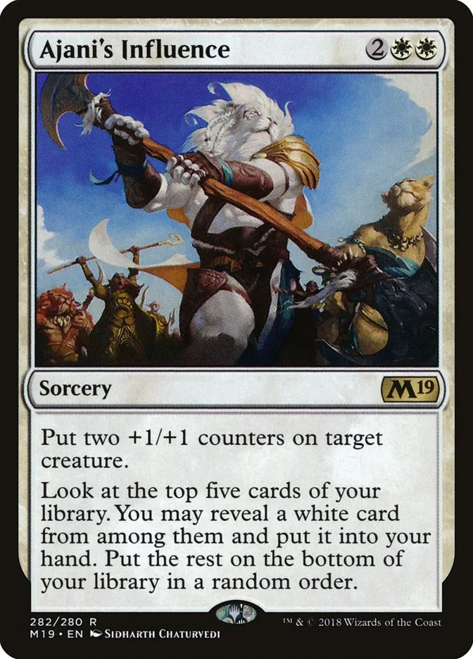 Ajani's Influence Front Face
