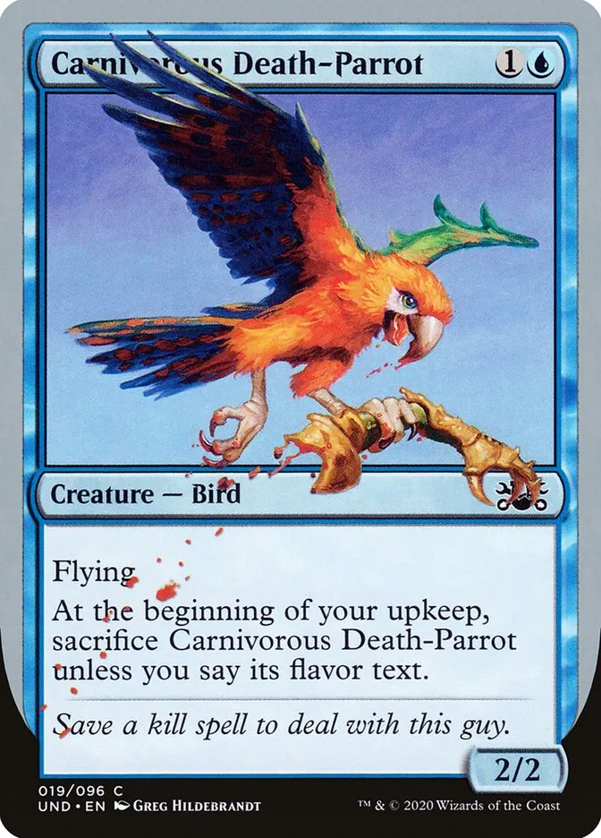Carnivorous Death-Parrot Front Face