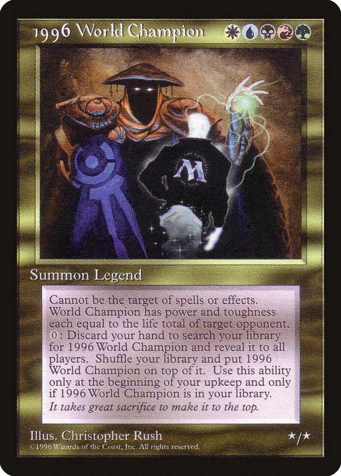 1996 World Champion Front Face