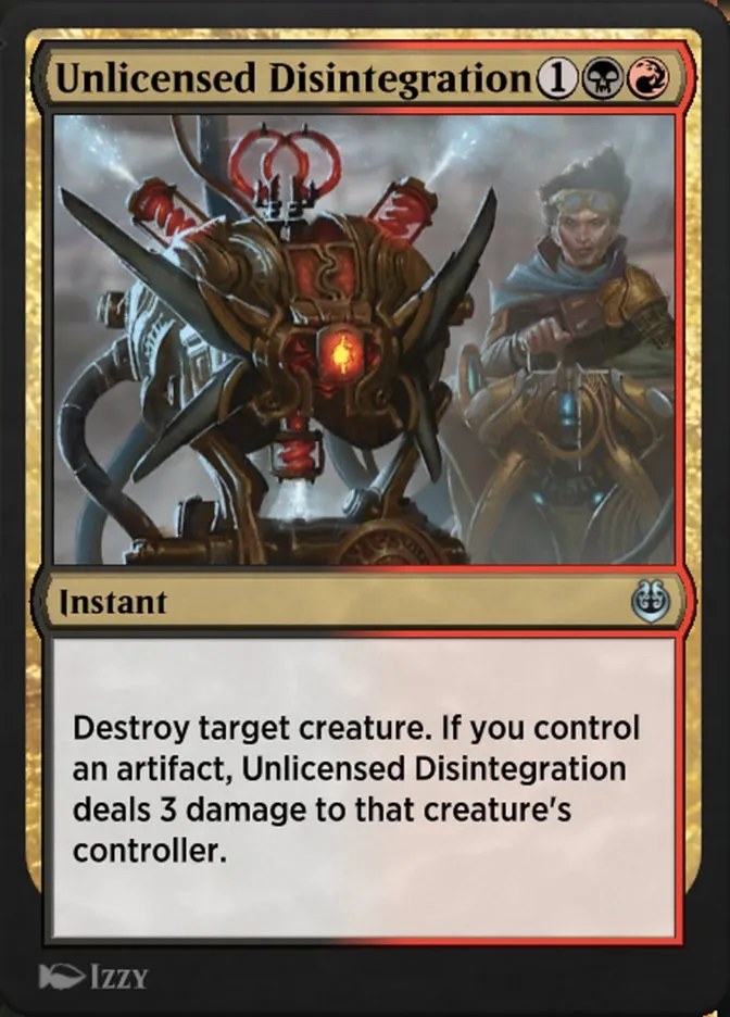 Unlicensed Disintegration Front Face