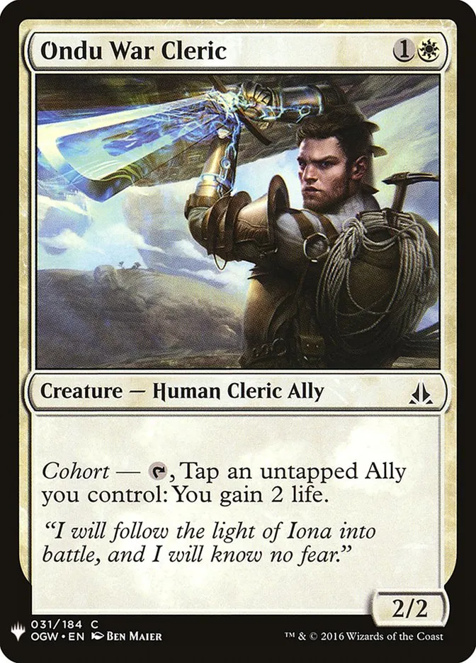 Ondu War Cleric Front Face