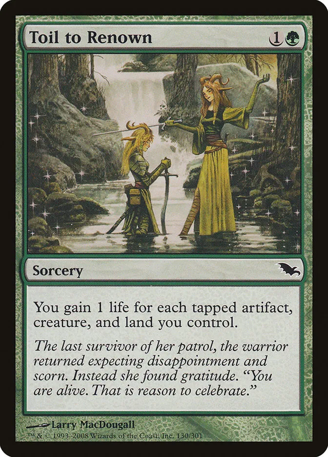 Toil to Renown Front Face