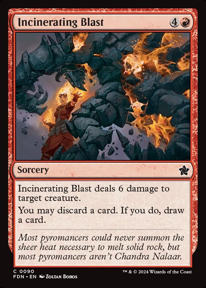 Incinerating Blast Front Face