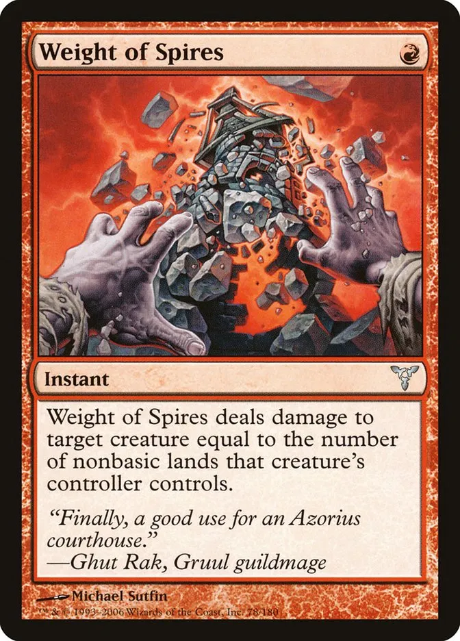 Weight of Spires Front Face