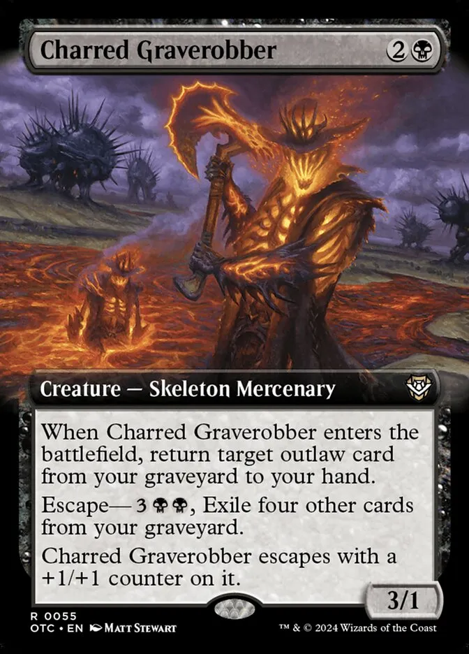 Charred Graverobber Front Face
