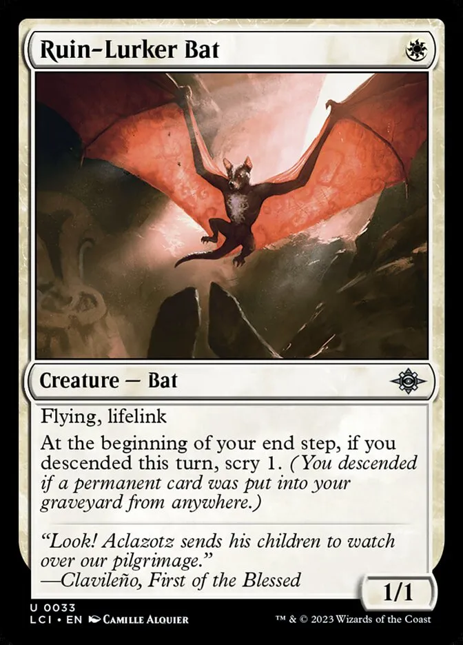 Ruin-Lurker Bat Front Face