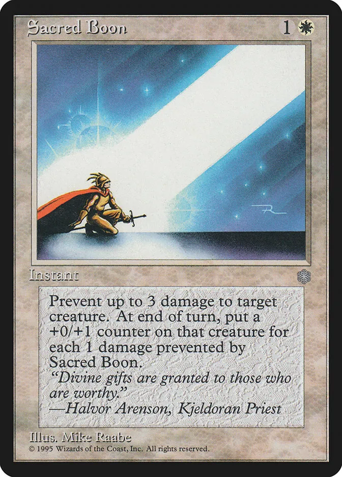 Sacred Boon Front Face